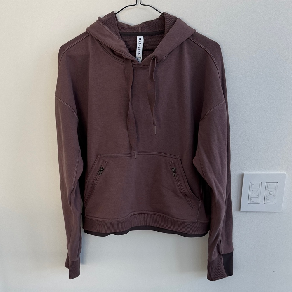 Athleta Dark Purple Hoodie Sweatshirt